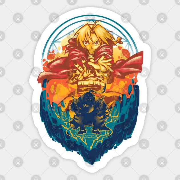 Elric Brothers-Edward Sticker by plonkbeast